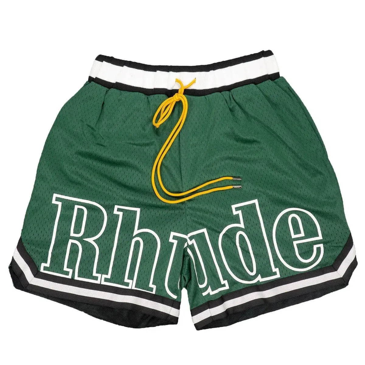 Rhude Rhude Racing Shorts Green Mesh Basketball Style Green