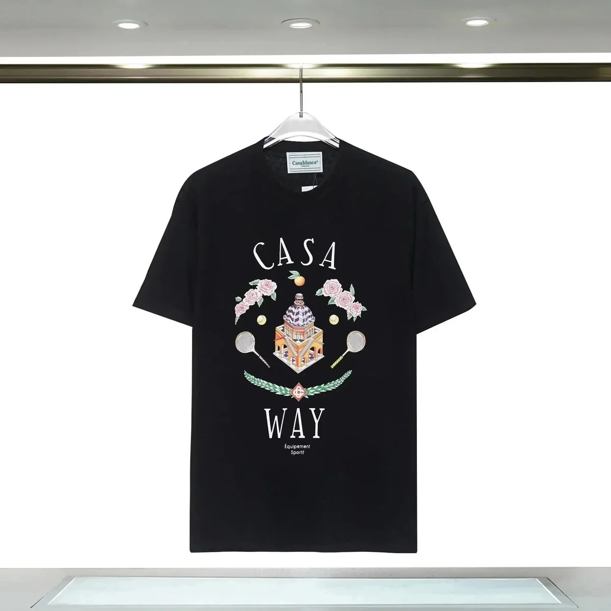 Casablanca Tennis Club Black Casa Way T-Shirt