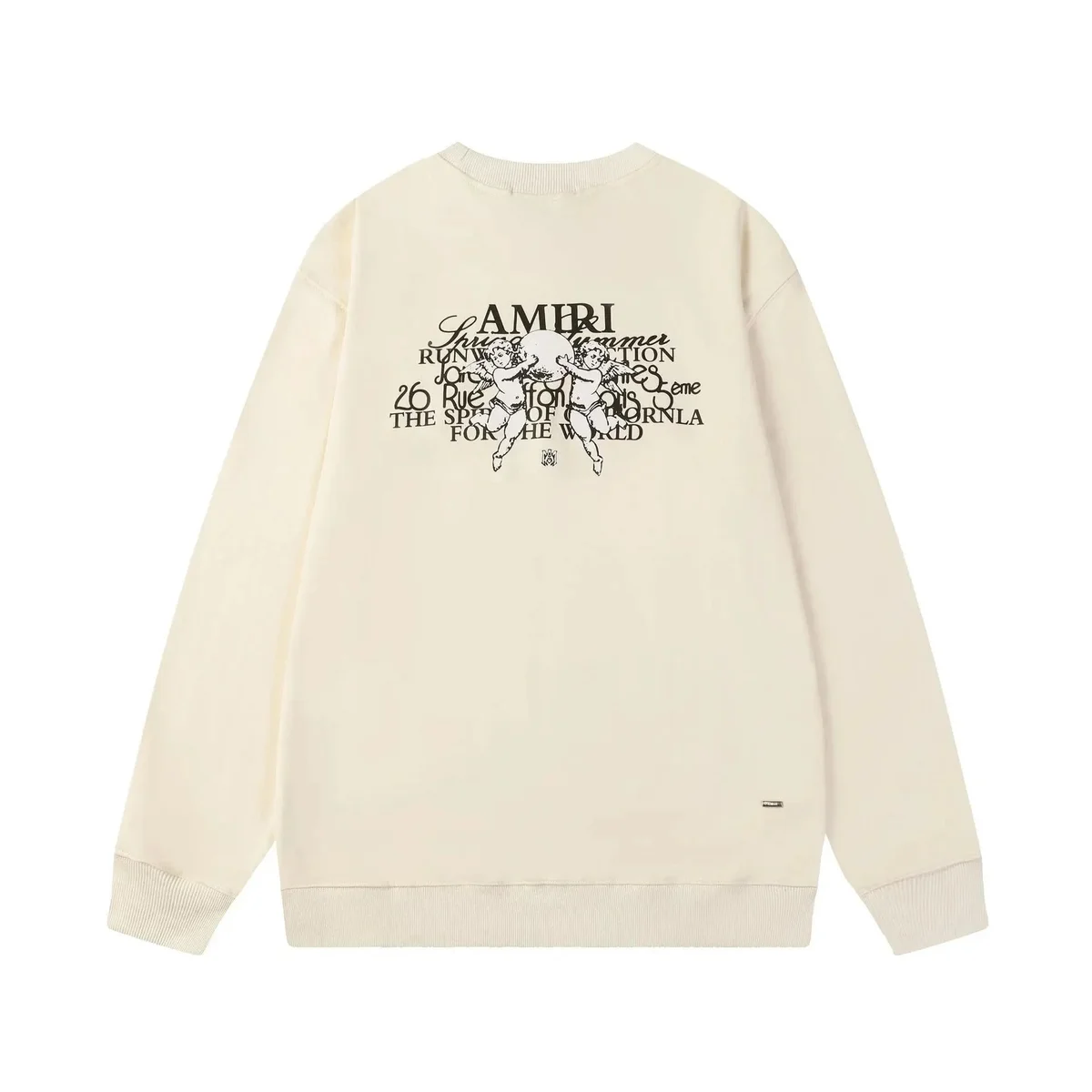 Amiri Amiri Cream Angel Print Crewneck Sweatshirt Cream - 1
