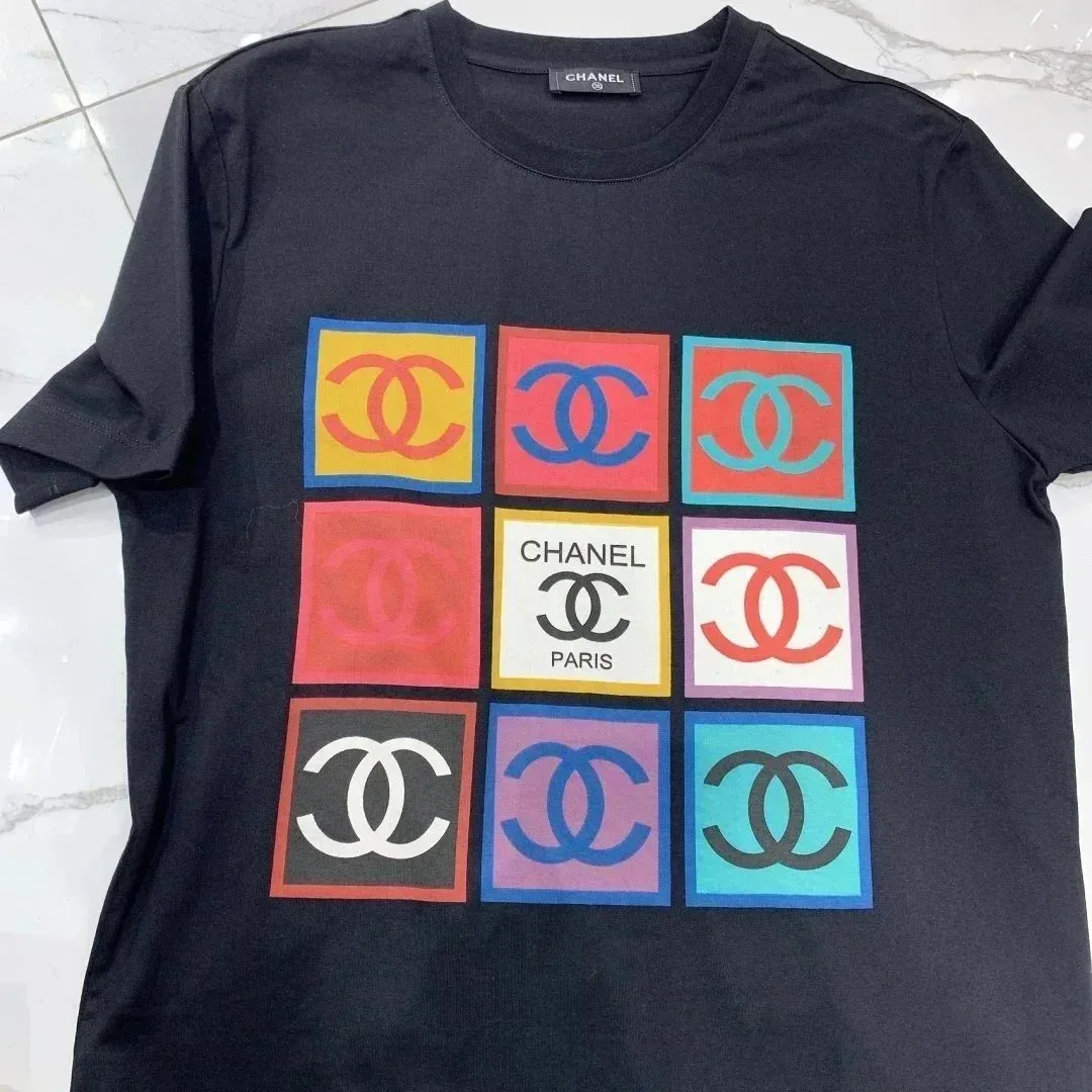 Chanel Chanel Black CC Grid T-Shirt Black