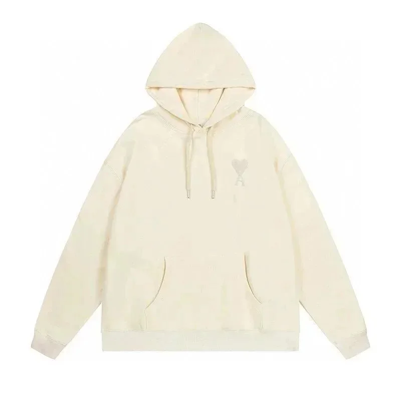 Acne Studios Acne Studios Face Hoodie Cream Solid Sweatshirt Cream - 1