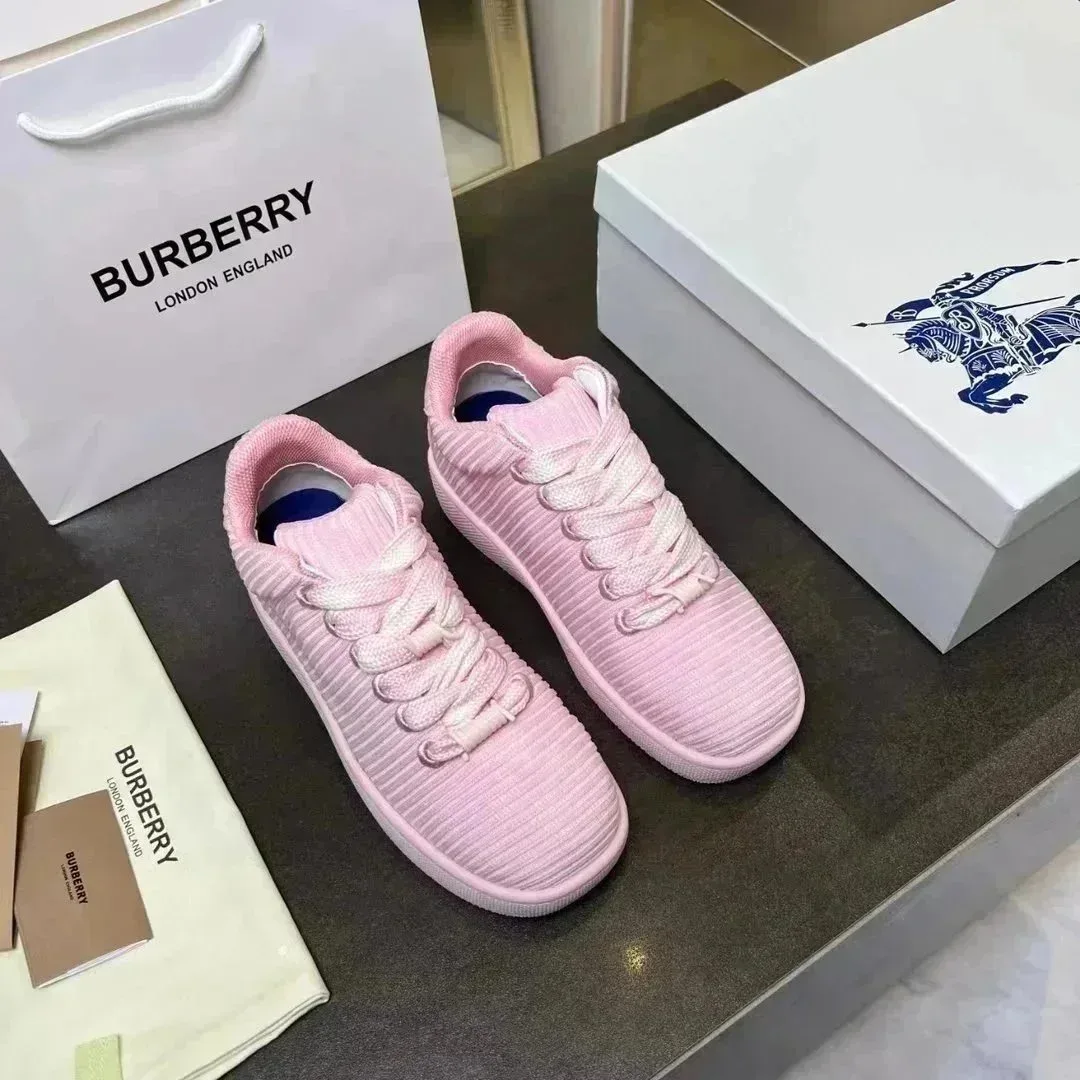 Burberry Burberry Pink Knit Sneakers Pink - 1