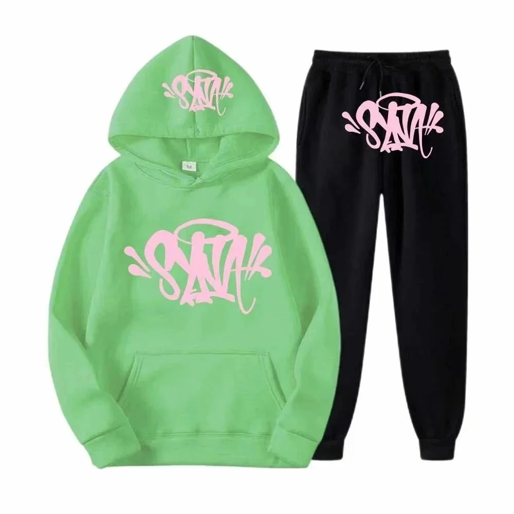 Other Unisex Green & Black 'SAINT' Tracksuit Set Green - 1