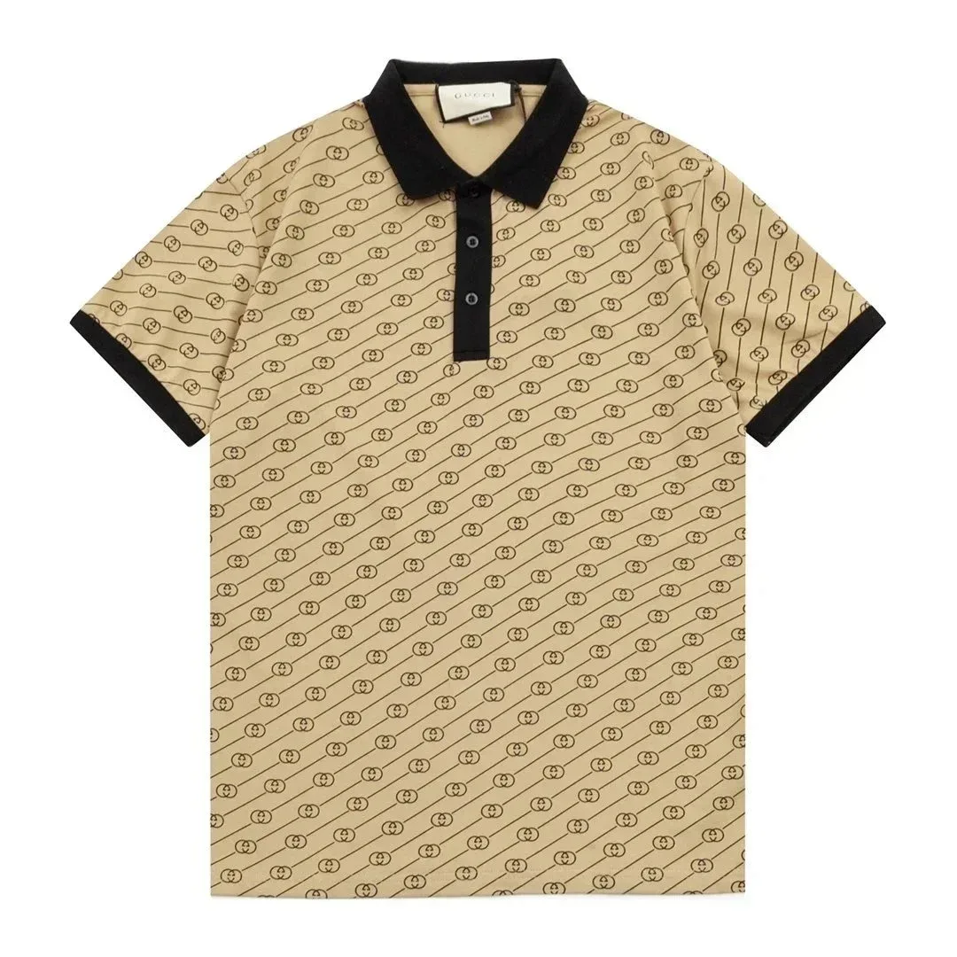 Gucci Gucci GG Monogram Polo Shirt Beige Black Beige - 1