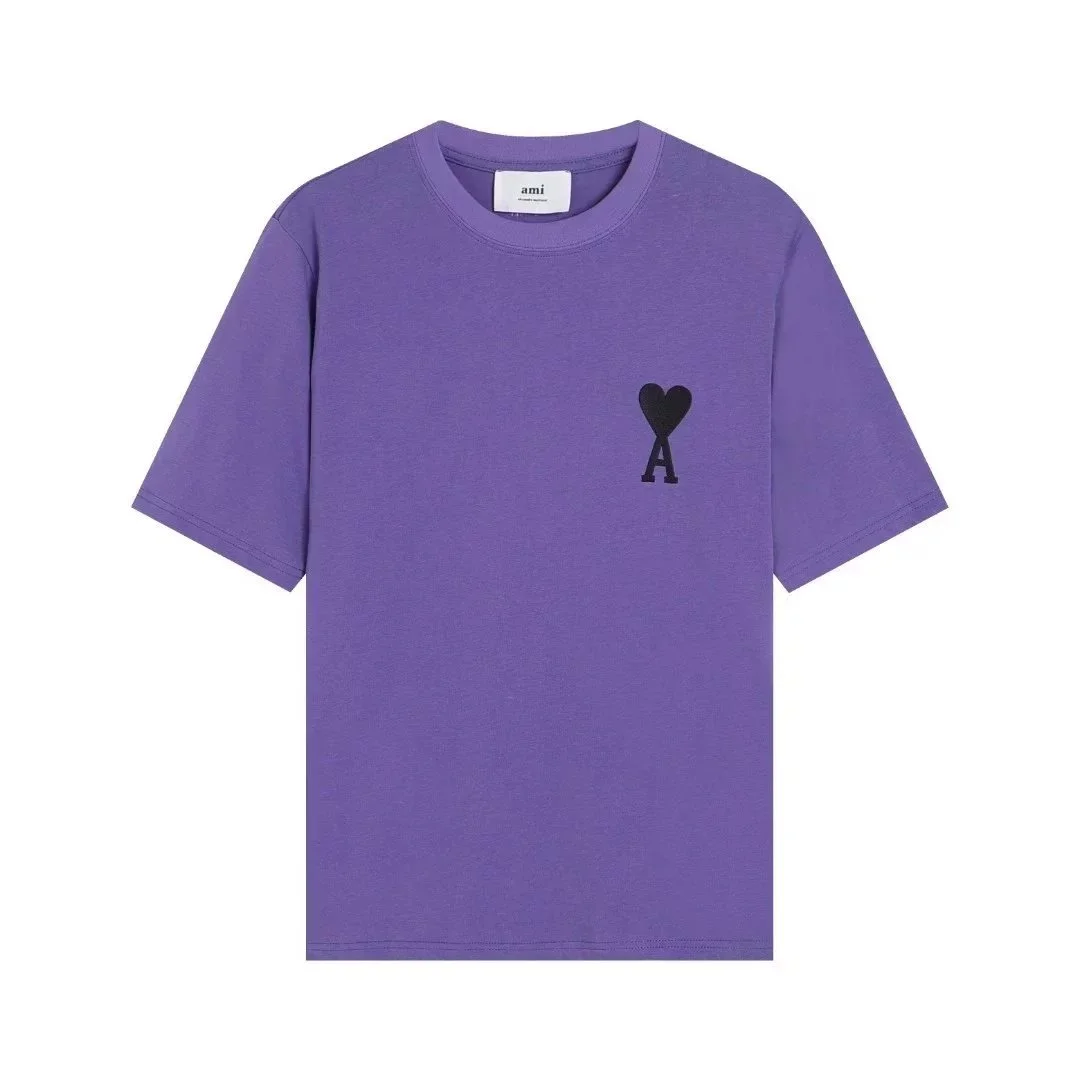Ami Paris Ami Paris Purple AM Heart T-Shirt Purple - 1