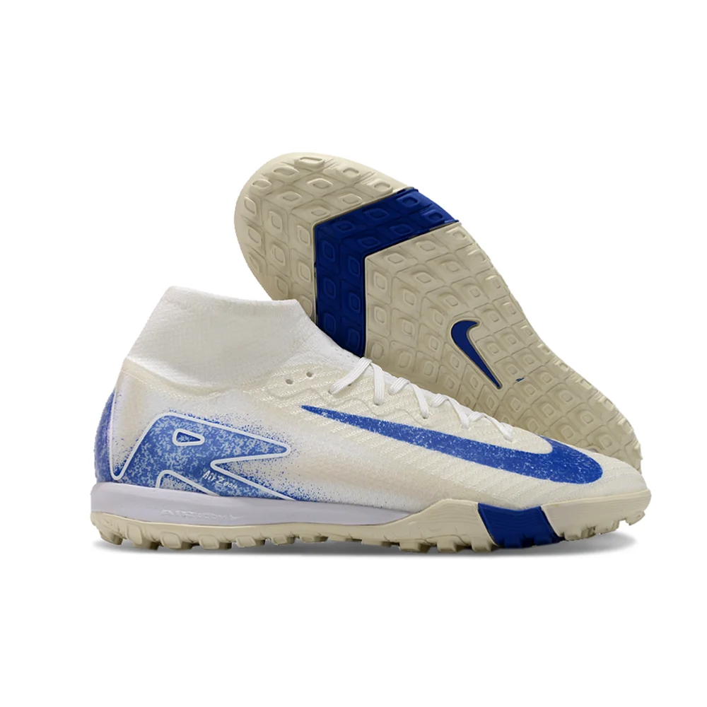Nike Nike Mercurial Superfly 9 TF White Blue Soccer Cleats White - 1