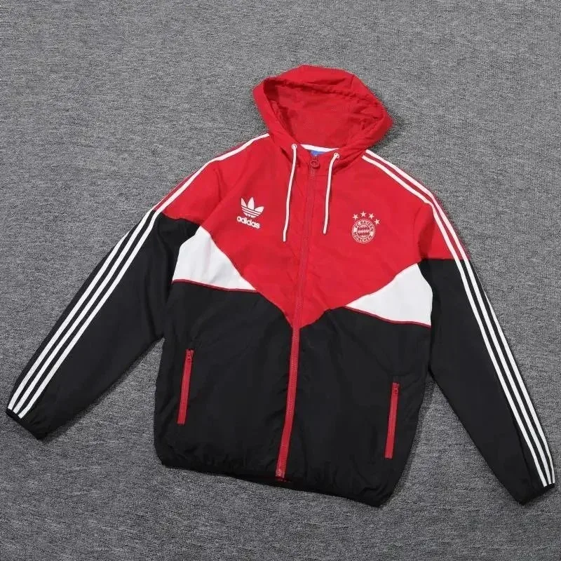Adidas Adidas Bayern Munich Windbreaker Jacket Red/Black Red - 1