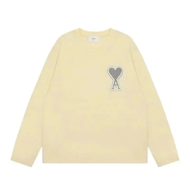 Acne Studios Acne Studios AMI Heart Long Sleeve T-Shirt Cream Cream - 1