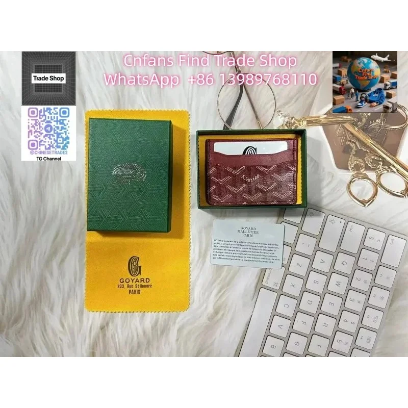 Goyard Goyard Saint Louis Burgundy Leather Wallet Red - 1