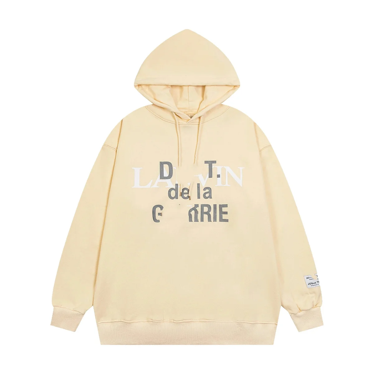 Other Unisex Beige 'D.T. de la GRIE' Hoodie Beige - 1