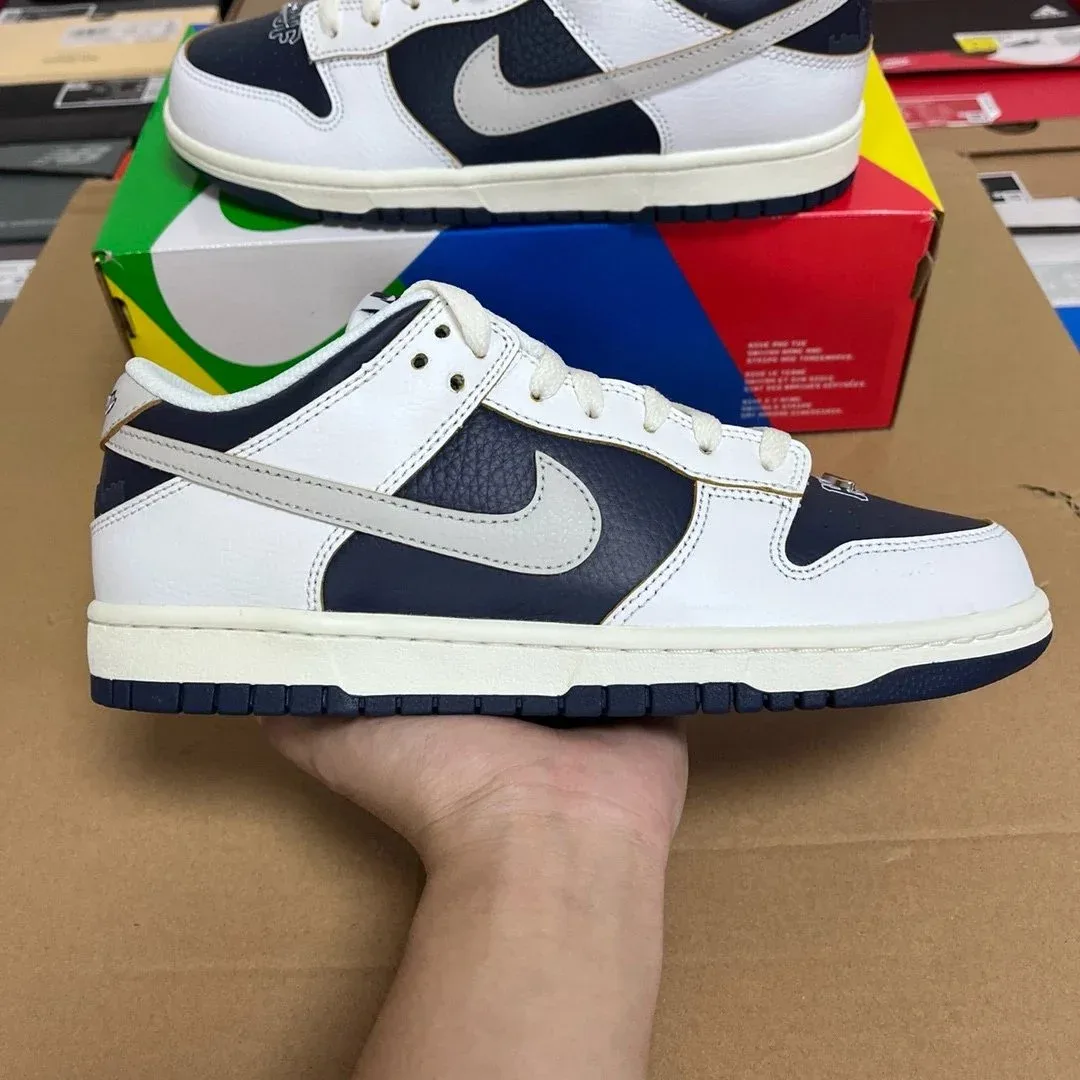 Nike Nike Dunk Low White Midnight Navy Sneakers White - 1