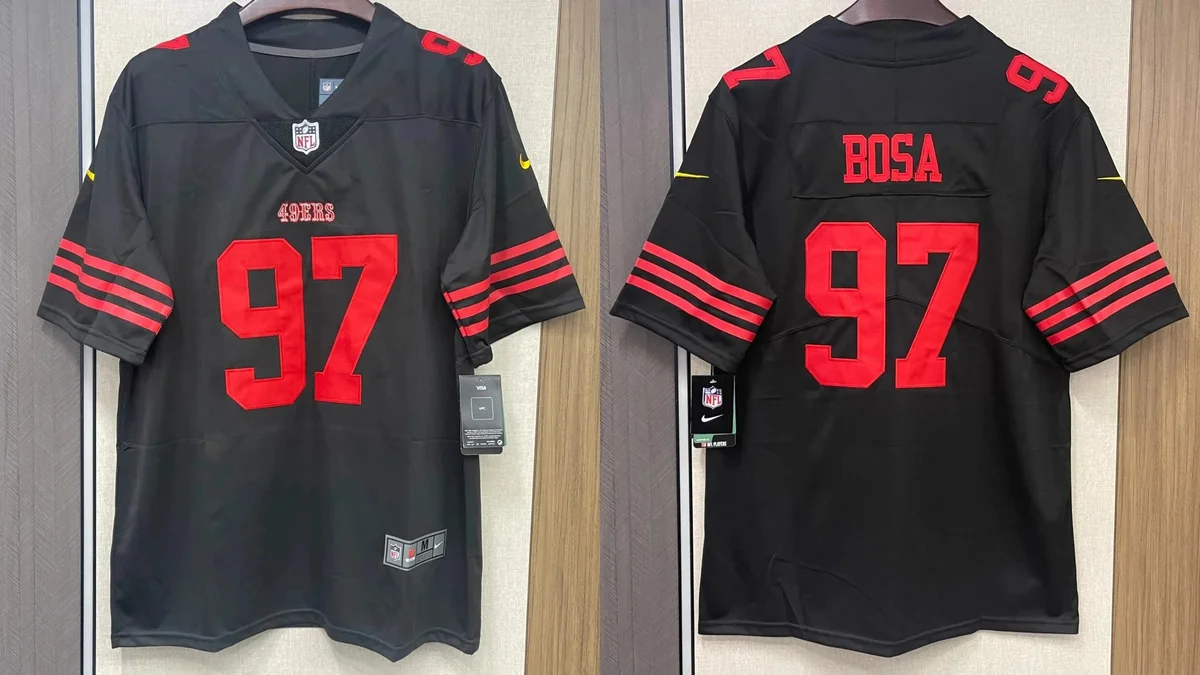Nike Nike San Francisco 49ers Bosa Jersey Black/Red Black - 1