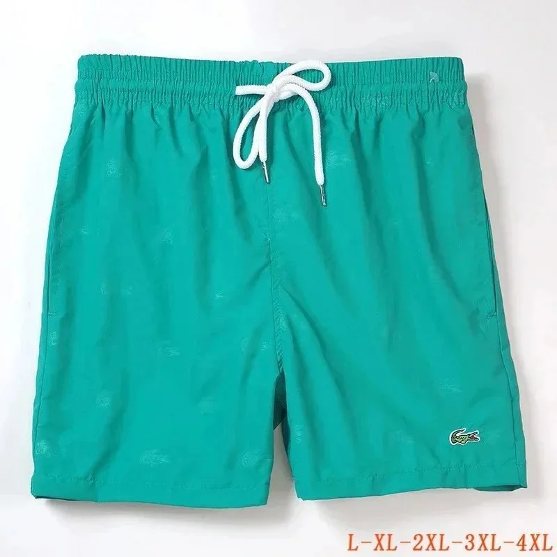 Lacoste Lacoste Green Crocodile Logo Swim Shorts Green - 1