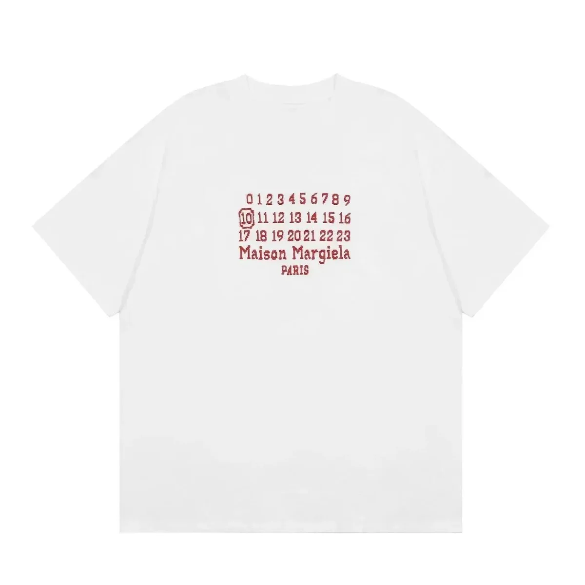 Maison Margiela Maison Margiela White Numeric Print T-Shirt White - 1