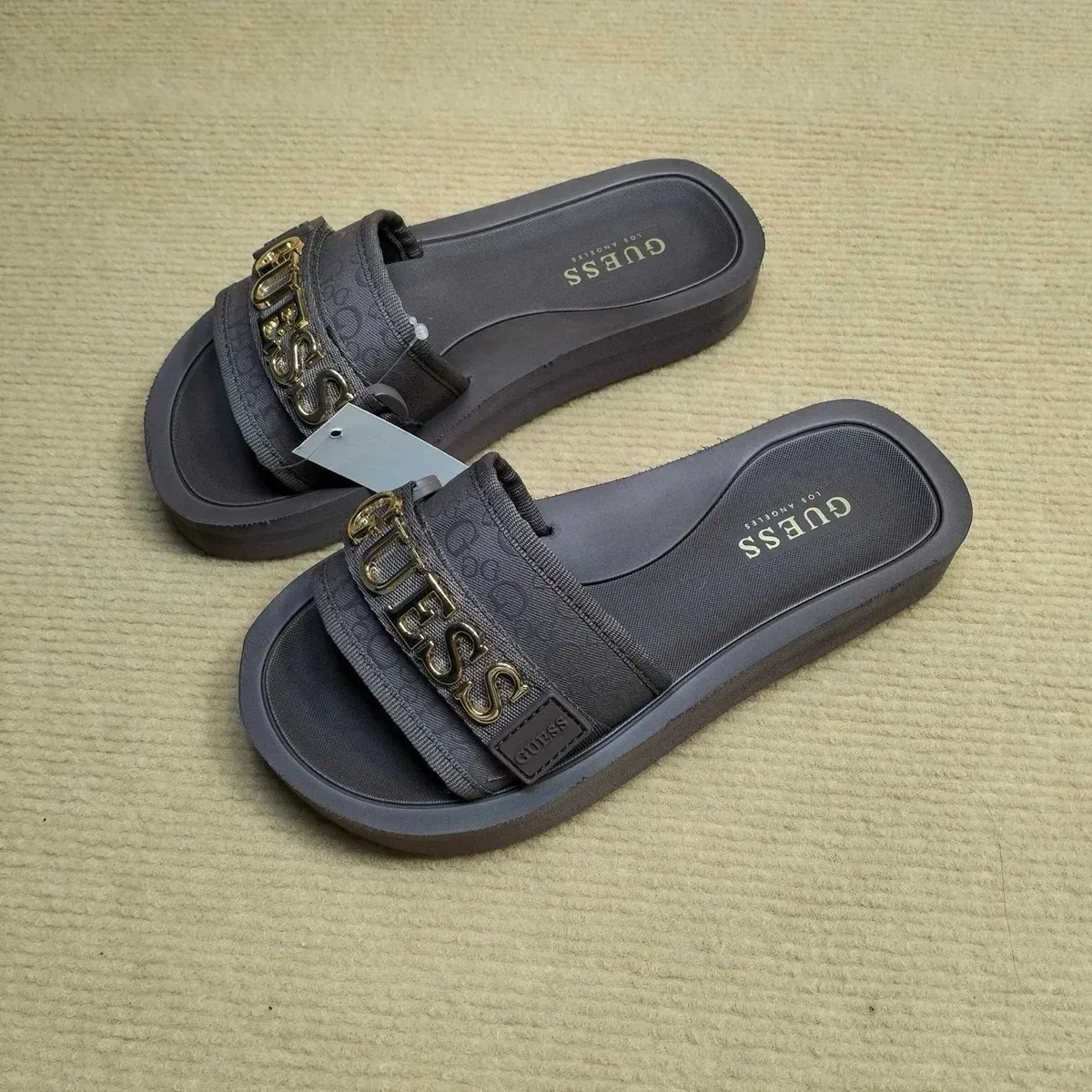 Guess Guess Logo Slide Sandals Black Black - 1