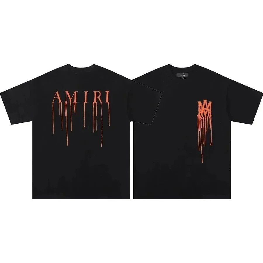 Amiri Amiri Black AMIRI Drip Logo T-Shirt Black - 1