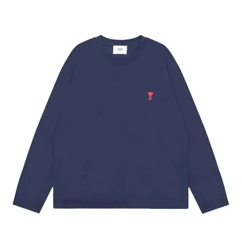 Ami Paris Ami Paris Ami de Coeur Long Sleeve T-Shirt Navy Navy - 1