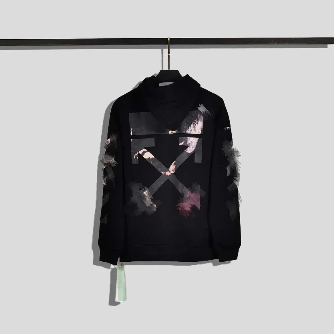 Off-White Off-White Out Of Office Black Hoodie with Graphic Print Black - 1