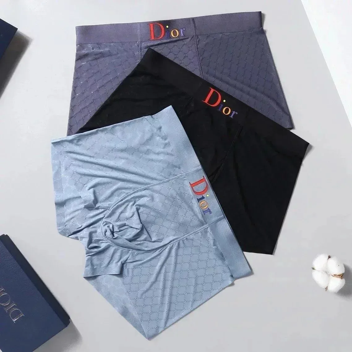 Dior Dior Boxer Briefs Set - Blue, Black, Grey Black - 1