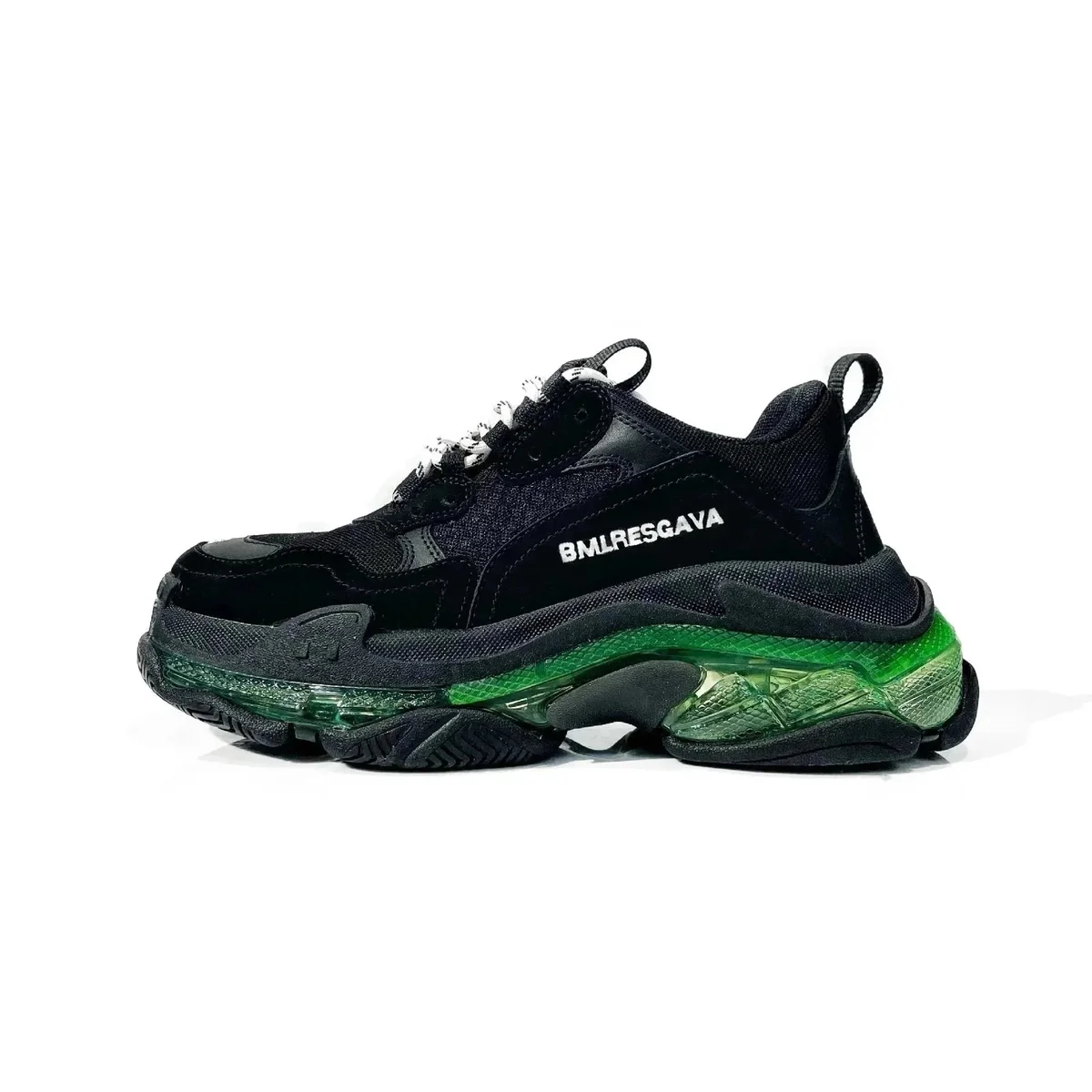 Balenciaga Balenciaga Triple S Black Green Sneakers Black - 1