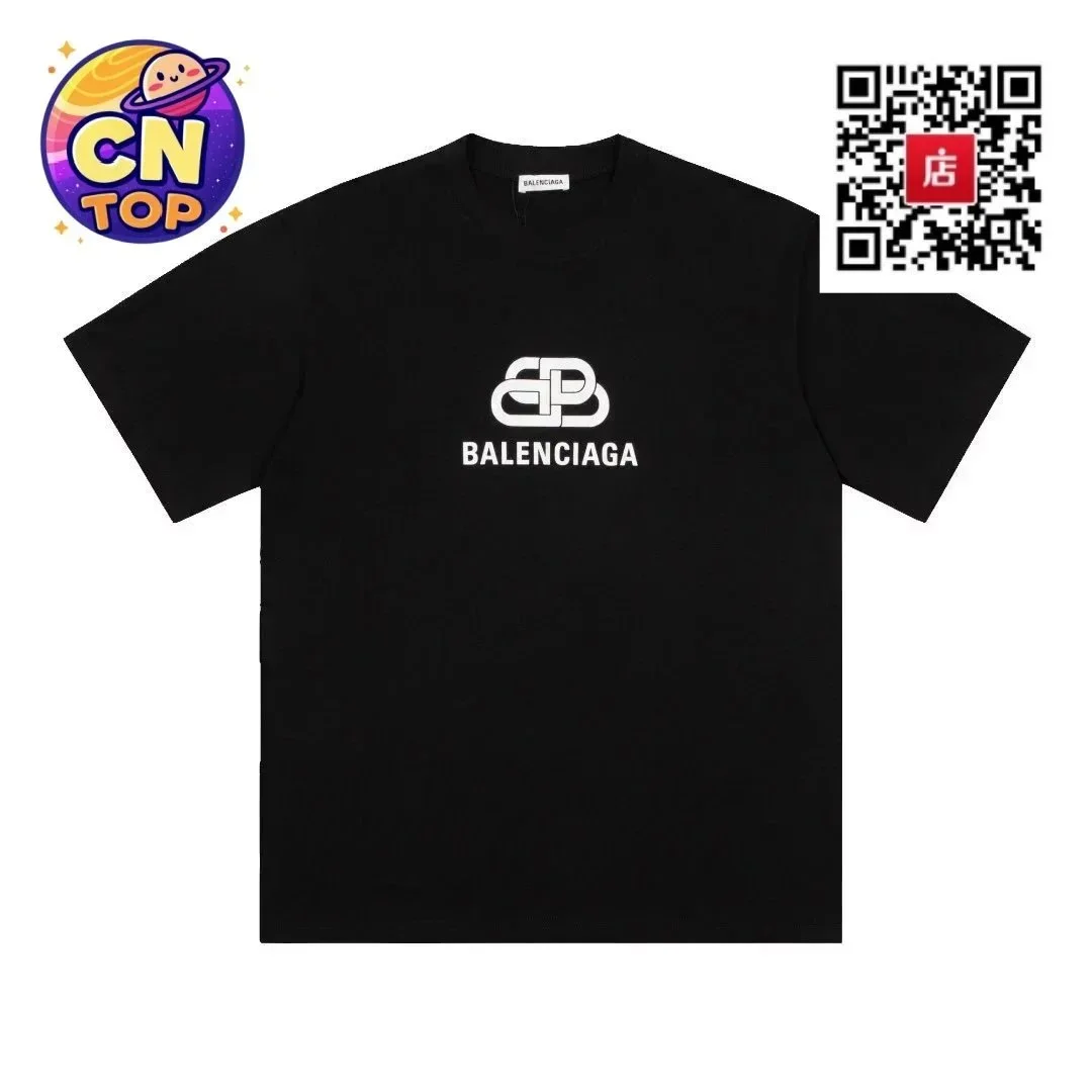 Balenciaga Balenciaga Black Logo T-Shirt Black - 1