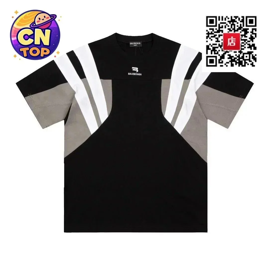 Balenciaga Balenciaga Color Block T-Shirt Black Black - 1