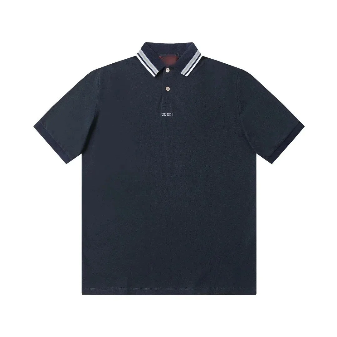 Gucci Gucci Polo Shirt Navy Solid T-Shirt Navy - 1