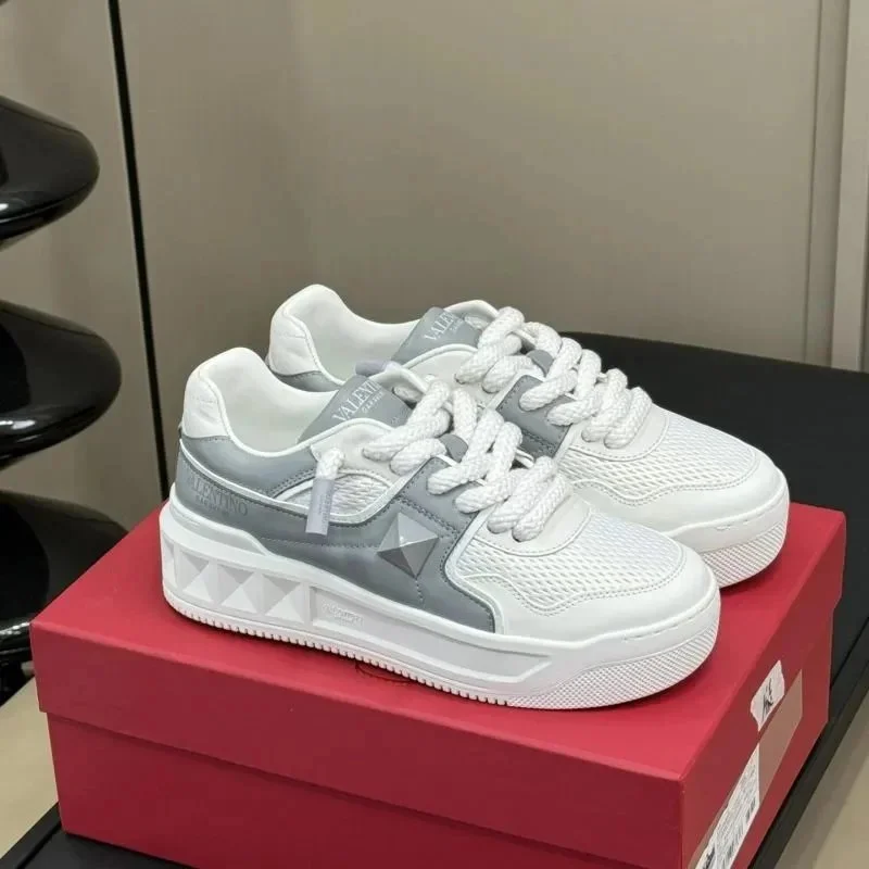 Valentino Valentino Rockstud White & Grey Sneakers White - 1