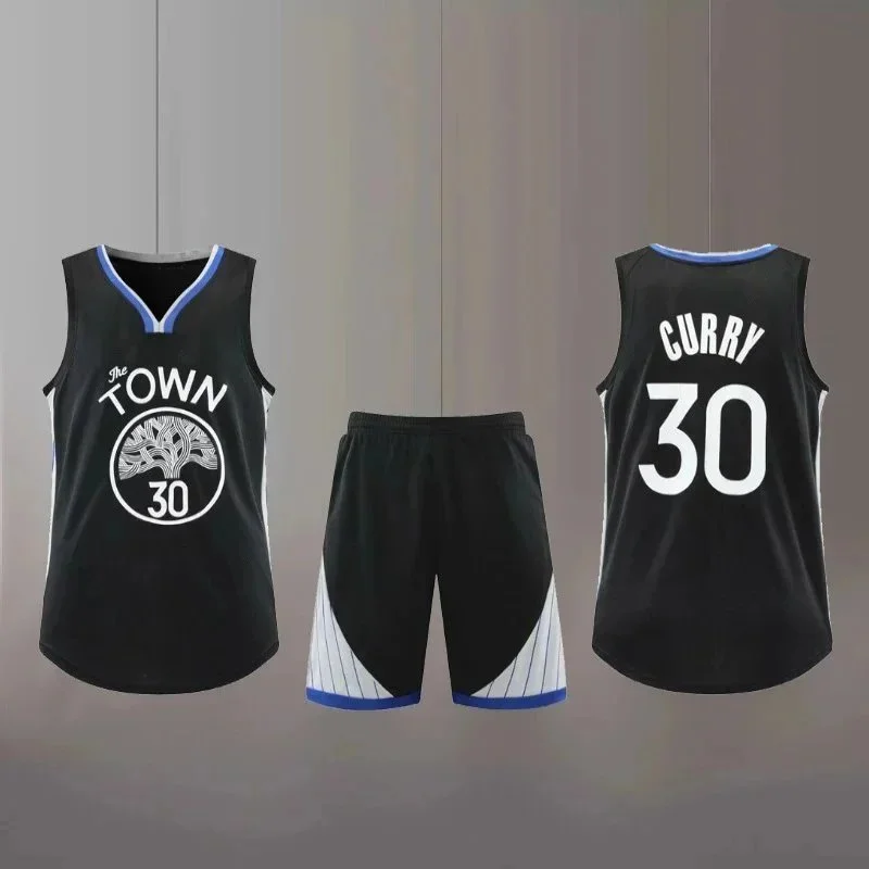 Other Black Curry 30 Basketball Jersey Set Black - 1