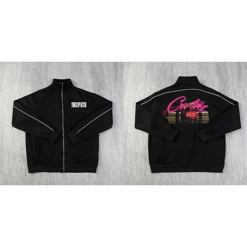 Trapstar Trapstar Shooters Black Jacket with Pink Logo Black - 1