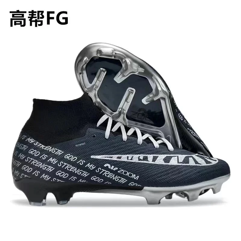 Nike Nike Mercurial High Top FG Soccer Cleats Black - 1