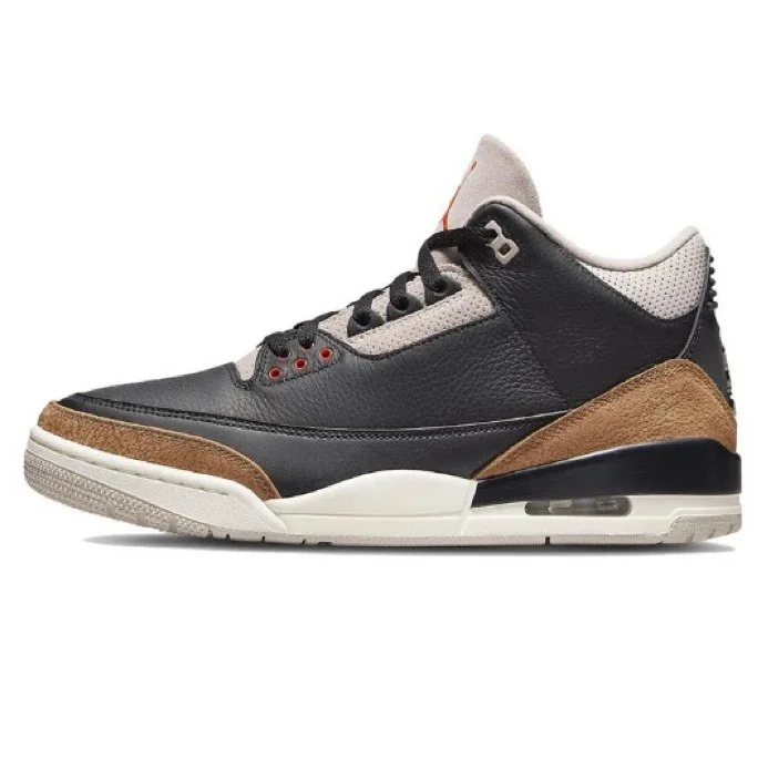 Jordan Nike Air Jordan 3 Black Tan Sneakers Black - 1