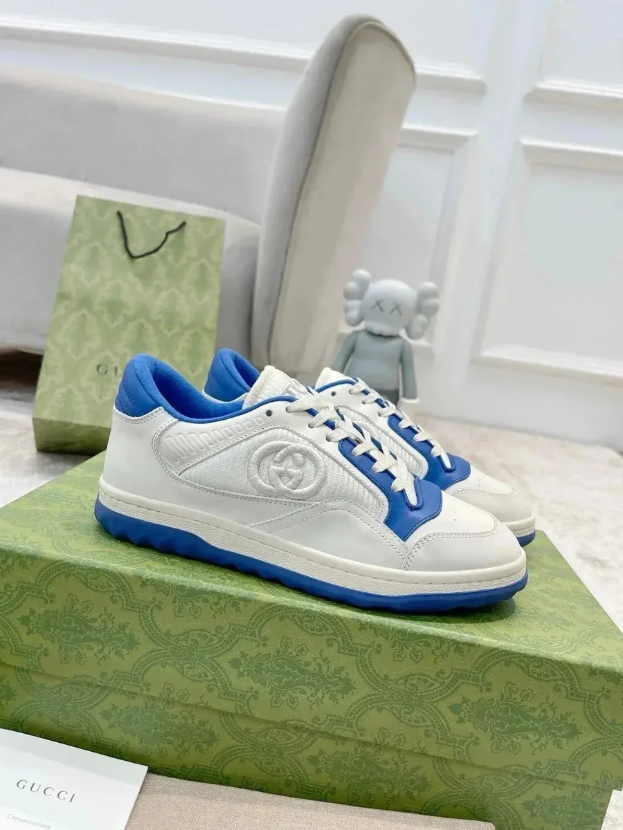 Gucci Gucci GG Marmont White & Blue Sneakers White - 1