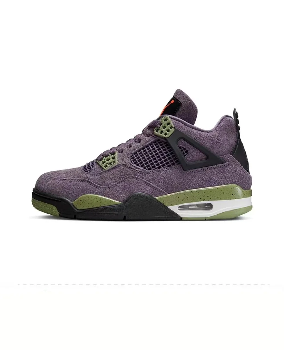 Jordan Nike Air Jordan 4 Purple Olive Sneakers Purple - 1
