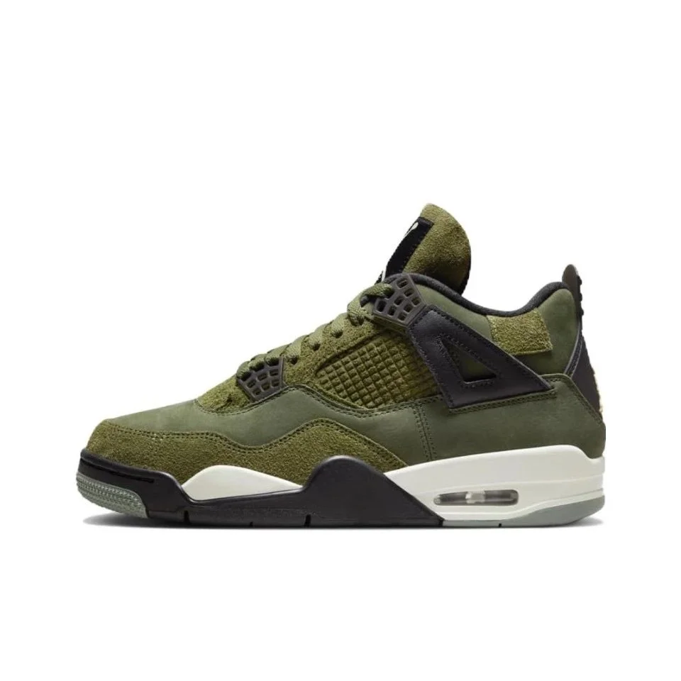 Jordan Nike Air Jordan 4 Olive Green Sneakers Green - 1