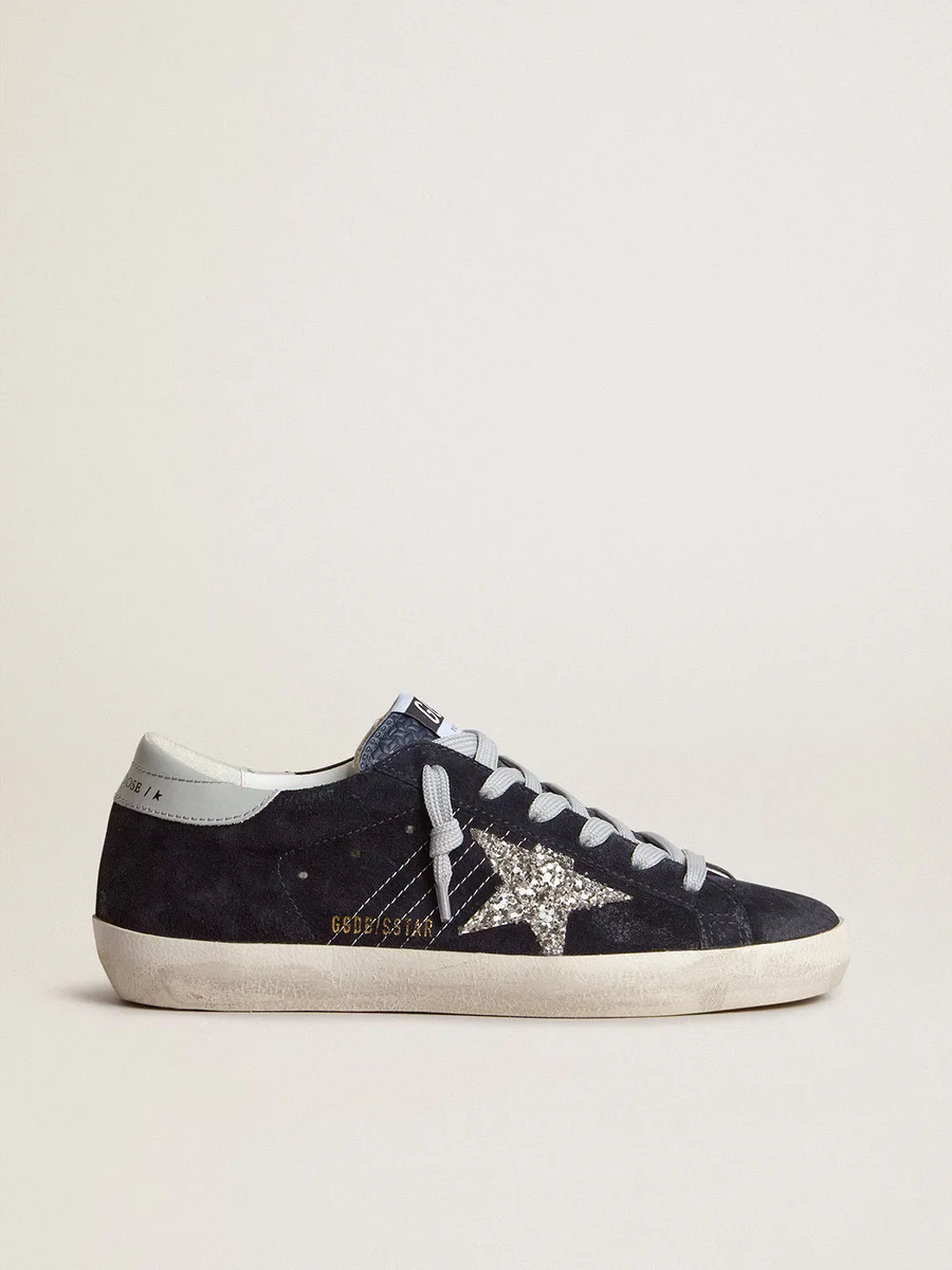 Golden Goose Golden Goose Super-Star Navy Suede Sneakers Navy