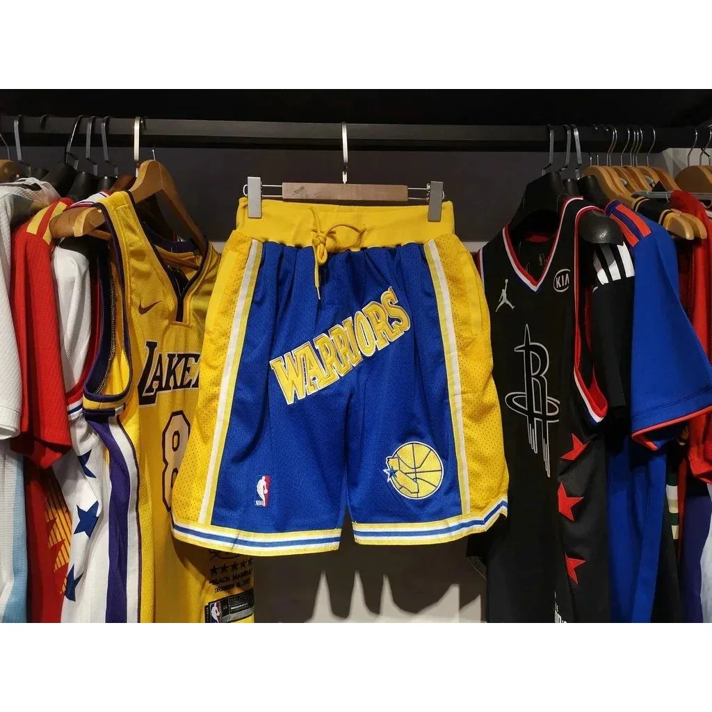 Other Warriors Blue & Yellow Basketball Shorts Blue - 1