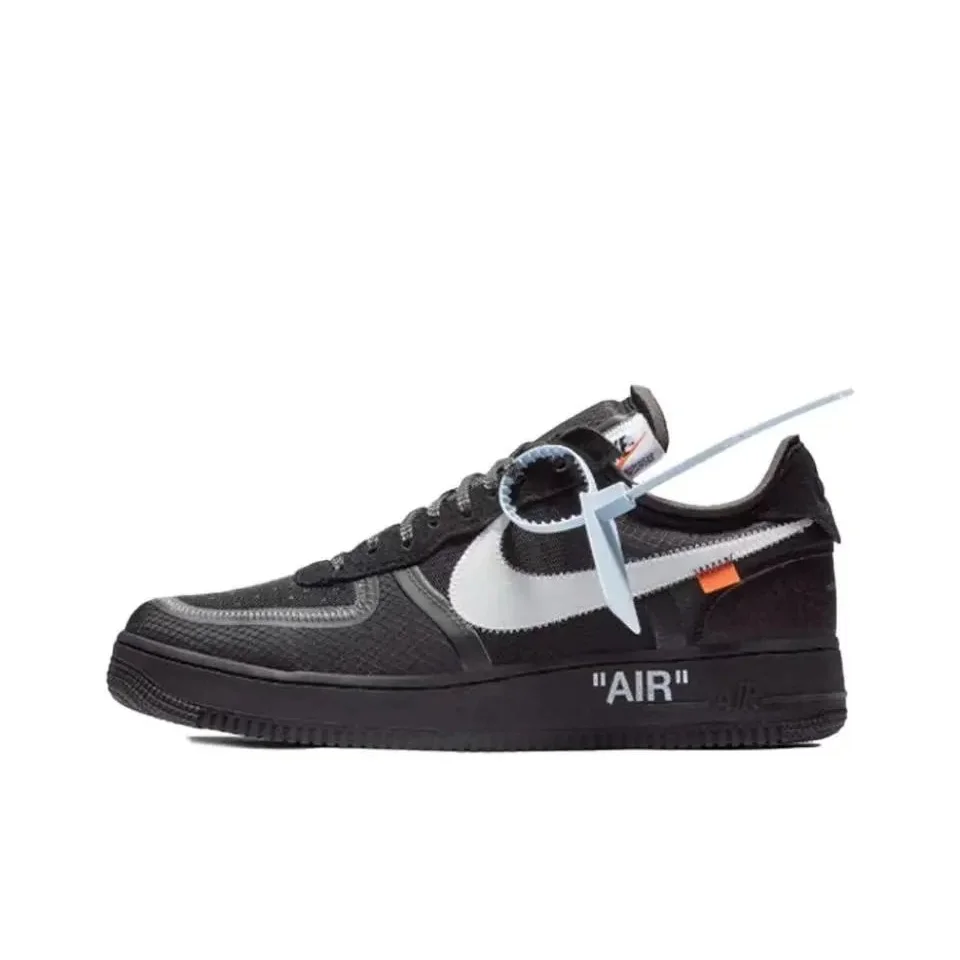 Nike Nike Air Force 1 Off-White Triple Black Sneakers Black - 1