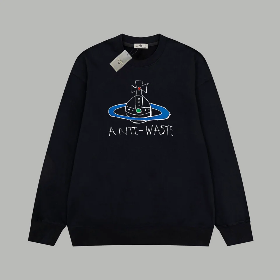Vivienne Westwood Vivienne Westwood Orb Anti-Waste Black Sweatshirt Black - 1