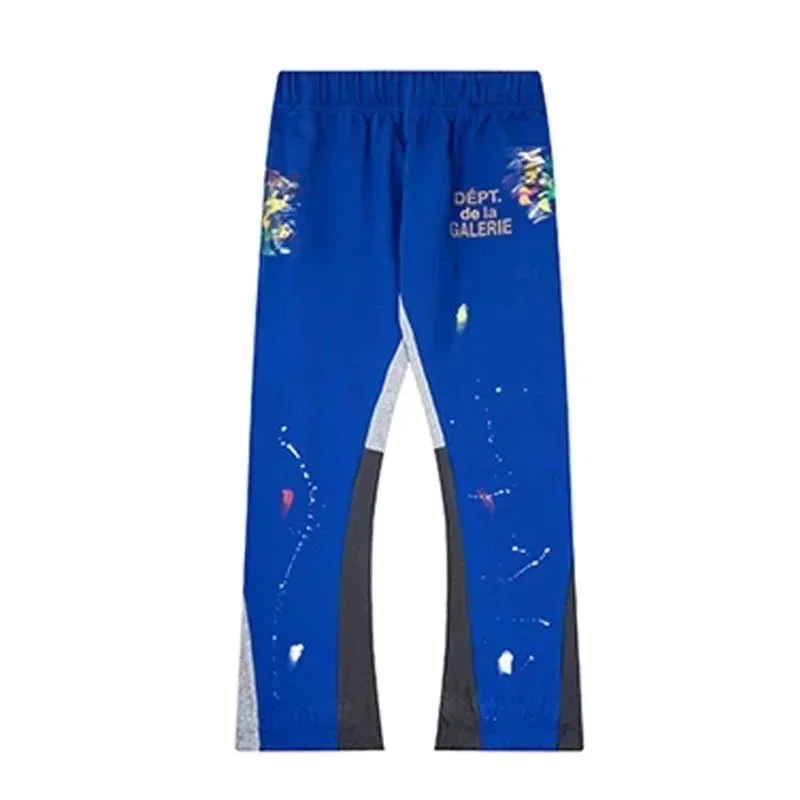 Gallery Dept. Blue Paint Splatter Track Pants Blue - 1