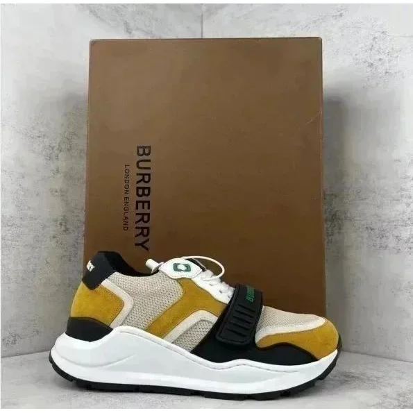 Burberry Burberry Yellow & White Sneakers Yellow - 1