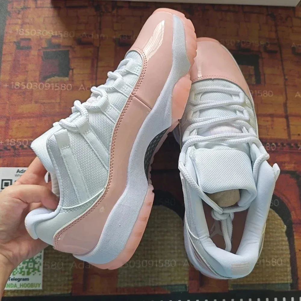 Jordan Nike Air Jordan 11 Low 'Pink Cement' Sneakers Pink - 1