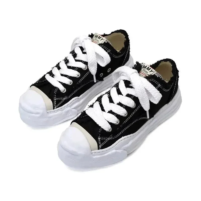 Other Unisex Black Canvas Low-Top Sneakers Black - 1
