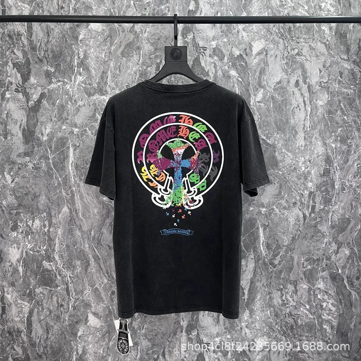 Chrome Hearts Chrome Hearts Cross Print Black T-Shirt Black - 1