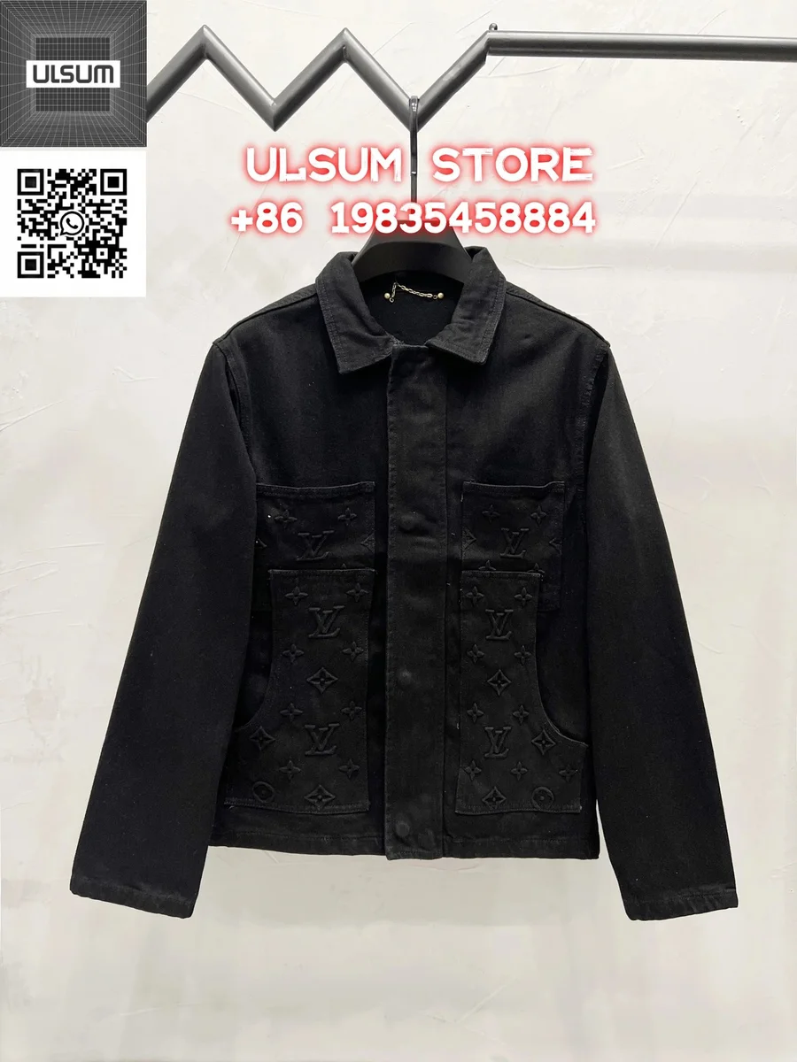 Louis Vuitton Monogram Embroidered Jacket Black