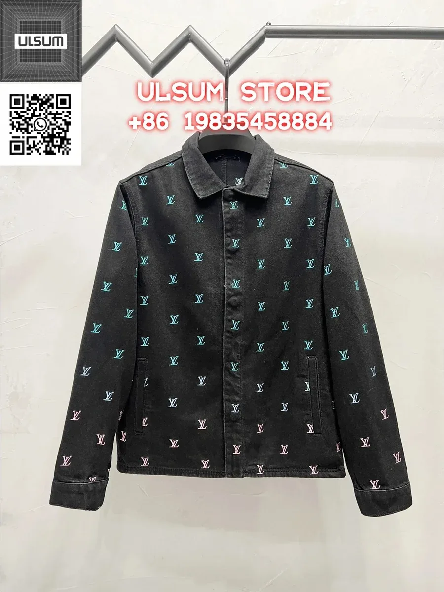 Louis Vuitton LV Monogram Embroidered Jacket Black