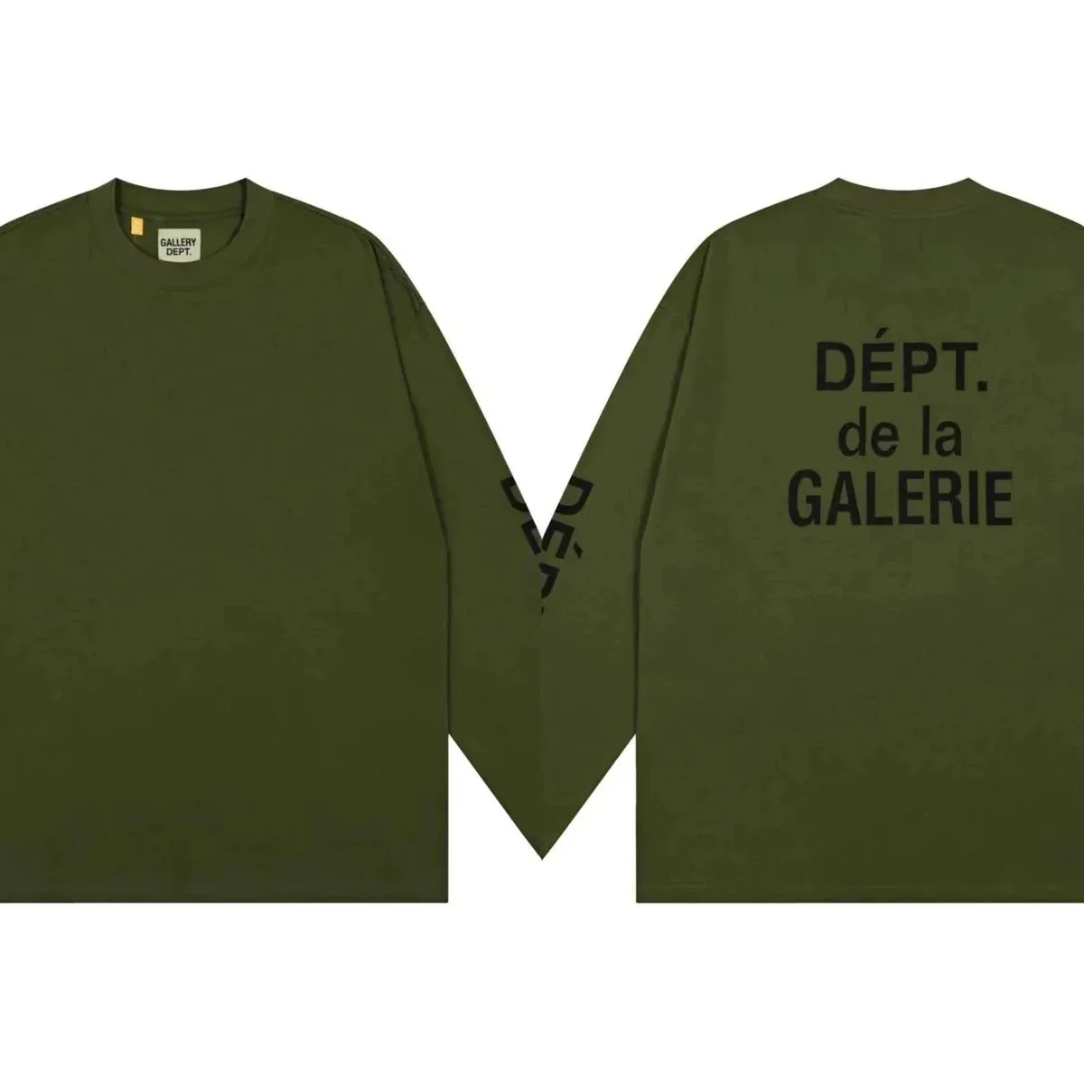 Gallery Dept. Gallery Dept. Dépt. de la Galerie Long Sleeve T-Shirt Olive Green - 1