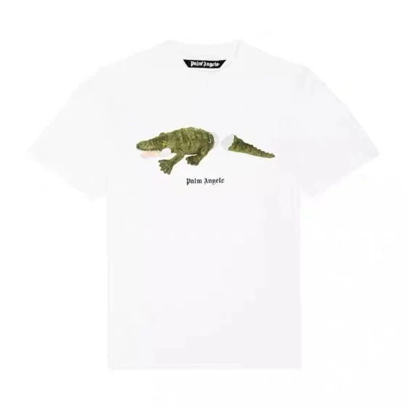 Palm Angels Palm Angels White Crocodile T-Shirt White - 1