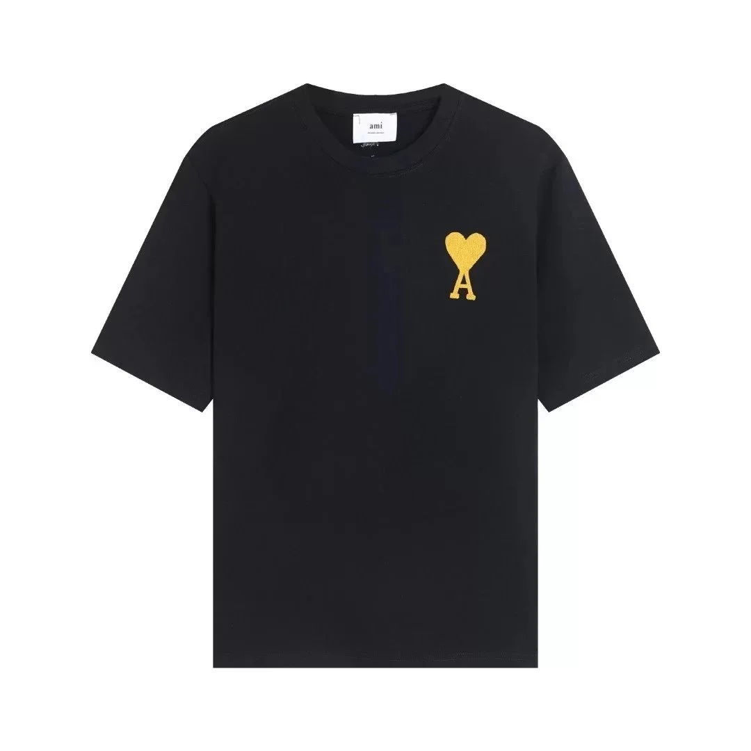 Ami Paris Ami Paris Black AMI Heart T-Shirt Black - 1