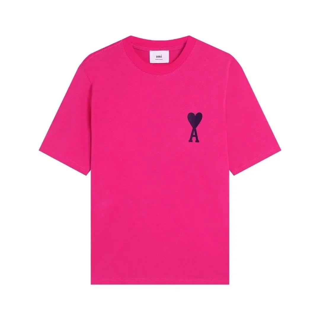 Ami Paris Ami Paris Ami de Coeur Pink T-Shirt Pink - 1
